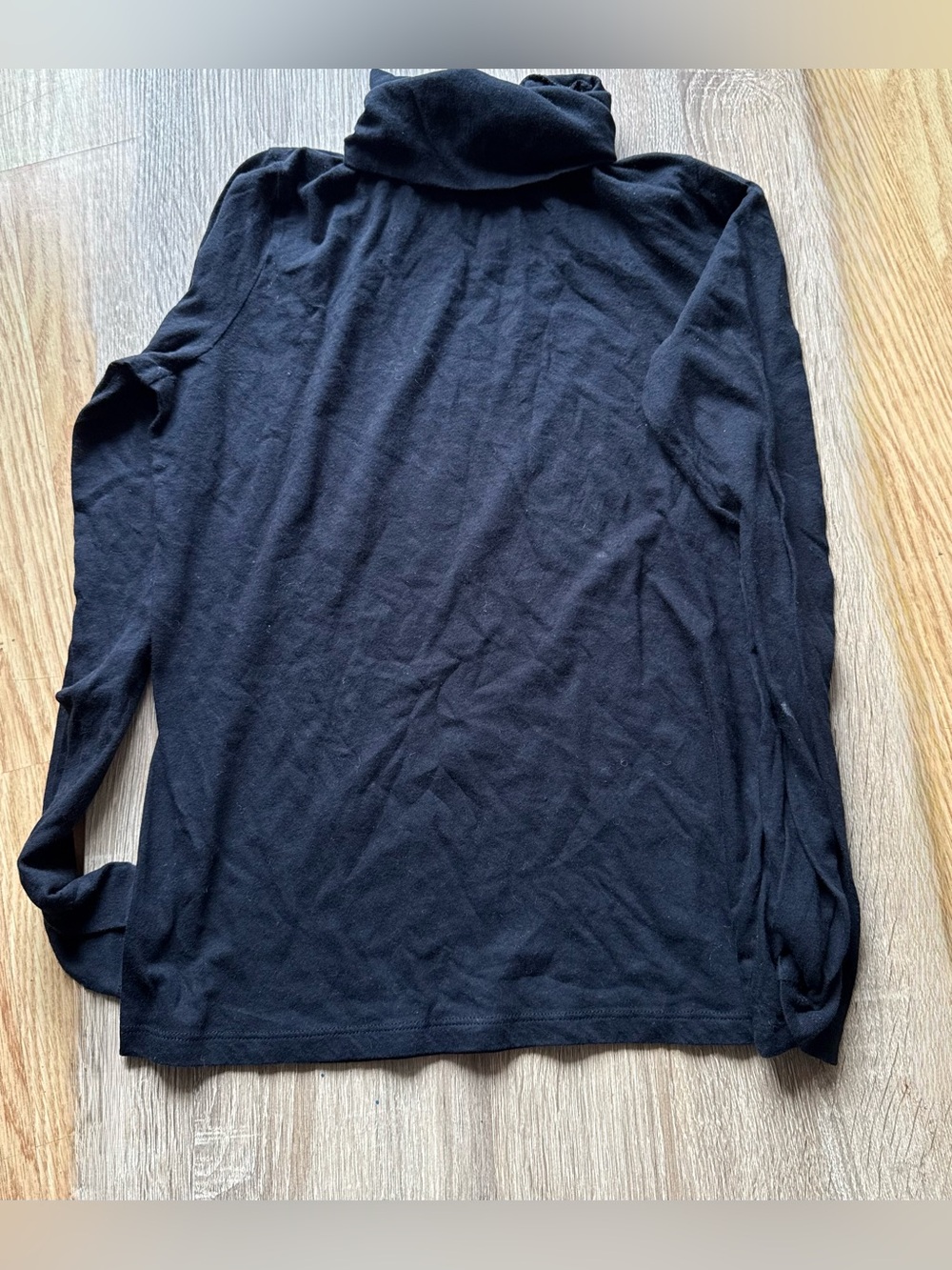Everlane NavyBlack Long-Sleeve Turtleneck Size M